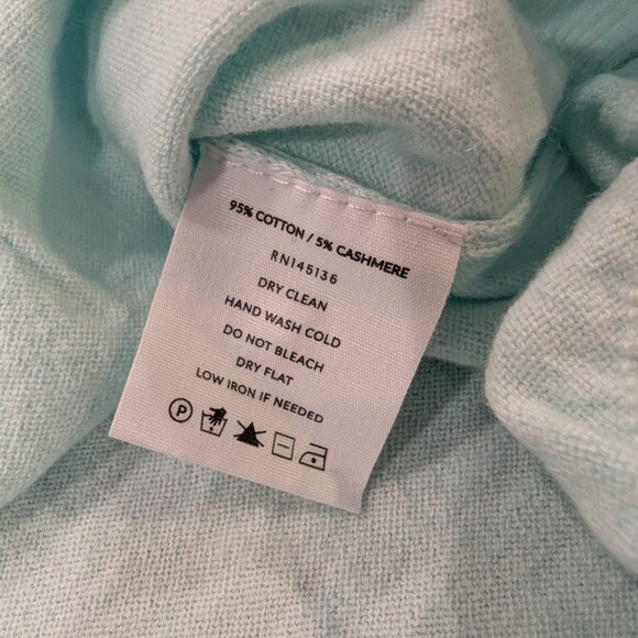 NAADAM Cotton Cashmere Cardigan M Sweater Pale Green Sea Foam Long Line Duster - Picture 6 of 8